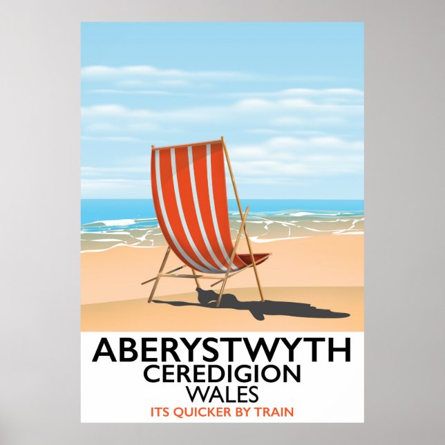 Aberystwyth Wales Reiseplakat Poster (Vorne)