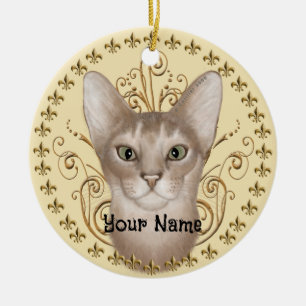 Abessinier Fleur De Lis Schmuck Keramik Ornament