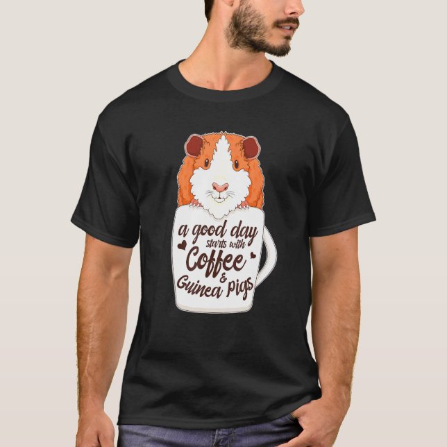 Abessinier Guinea Schweinefleisch in Kaffee Tasse  T-Shirt (Vorderseite)