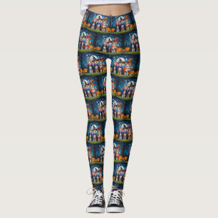 Abessinier-Katzen Kürbis Halloween Lustig Leggings