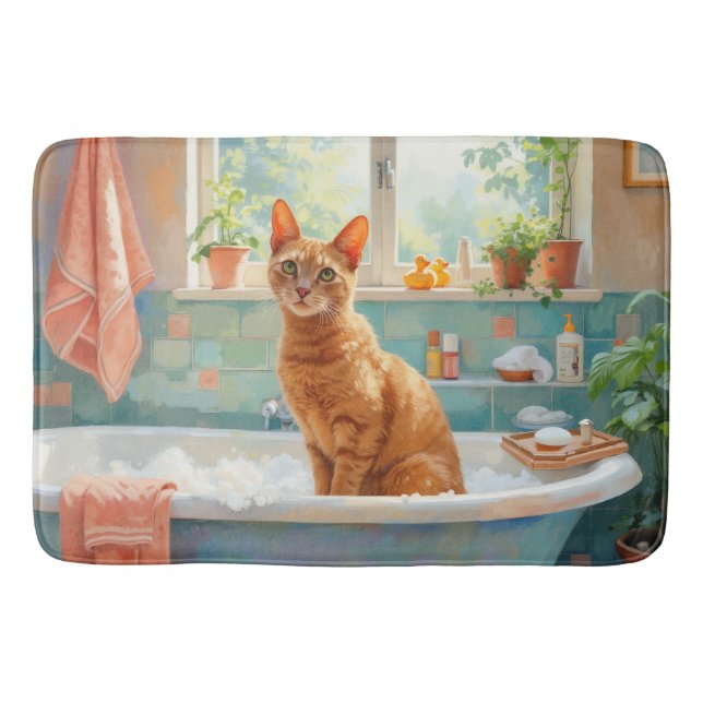 Abessinierkatze Badezimmer Dekor Badematte (Vorderseite)