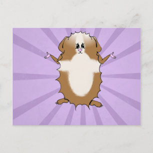 Abessinische Guinea Schweinefleisch Comic Leere Postkarte