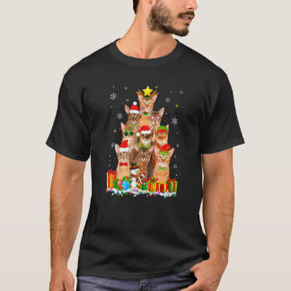 Abessinischer Weihnachtsbaum-Rentier-Katzenschmuck T-Shirt