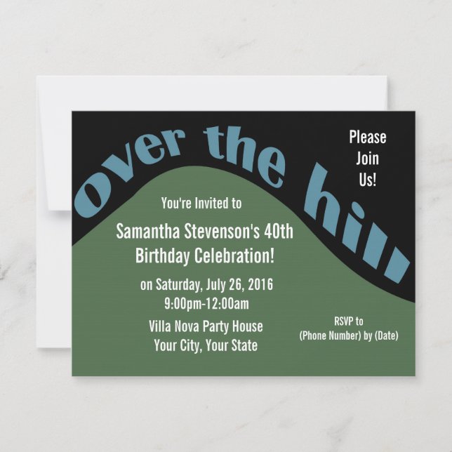 Abfahrt, 40. Geburtstag Einladung (Vorderseite)