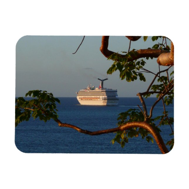 Abfahrt bei Sunset I Cruise Vacation Magnet (Horizontal)