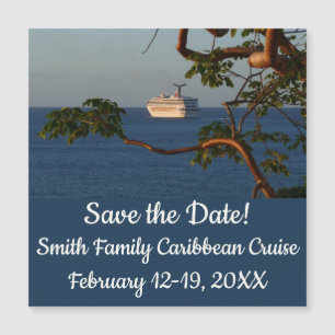 Abfahrt bei Sunset I Cruise Vacation Magnetkarte