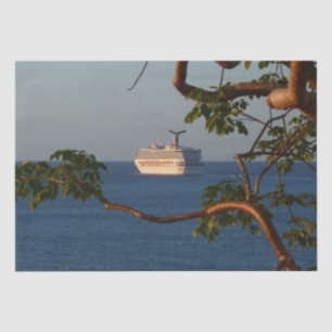 Abfahrt bei Sunset I Cruise Vacation Seidenpapier