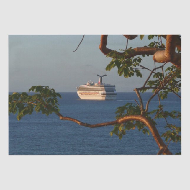 Abfahrt bei Sunset I Cruise Vacation Seidenpapier (Vorderseite)