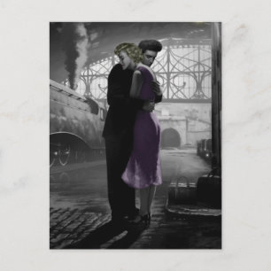 Abfahrt der Liebe Postkarte