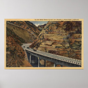 Abfahrt der Ridge-Route bis Bakersfield Poster