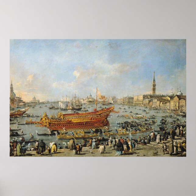 Abfahrt des "Bucentaur" für den Lido Poster (Vorne)