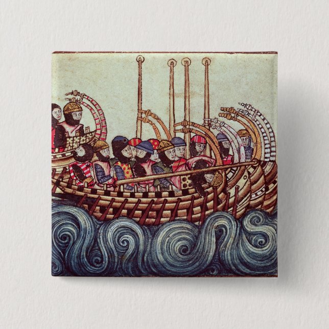 Abfahrt eines Bootes für die Kreuzzüge, Button (Vorderseite)
