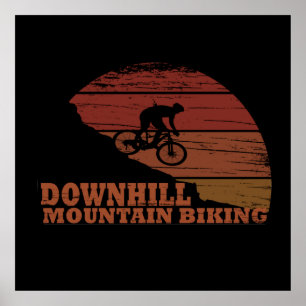 Abfahrt Mountainbike Poster
