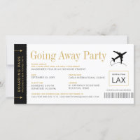Abfahrt Party Boarding Ticket Einladung