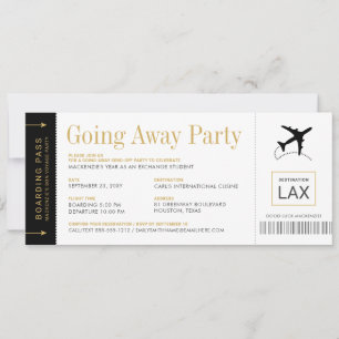 Abfahrt Party Boarding Ticket Einladung