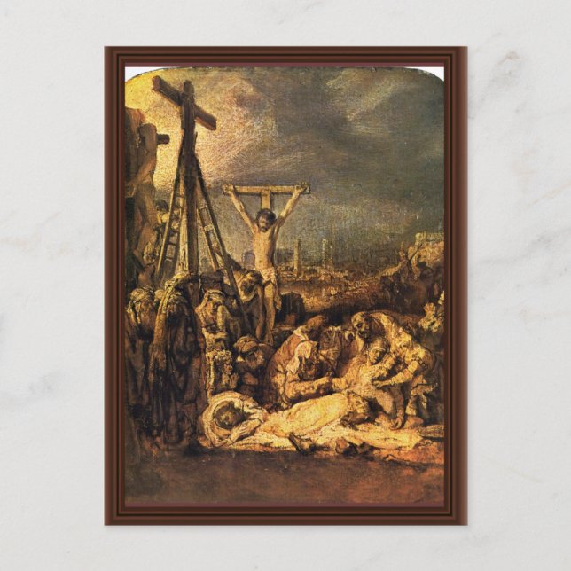 Abfahrt vom Kreuz durch Rembrandt Harmensz. Van Postkarte (Vorderseite)