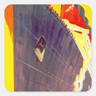 Abfahrt von Aquitanien Quadratischer Aufkleber