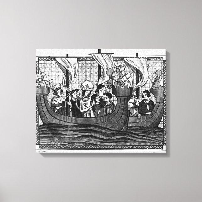 Abfahrt von St. Louis für den Kreuzzug Leinwanddruck (Vorderseite)