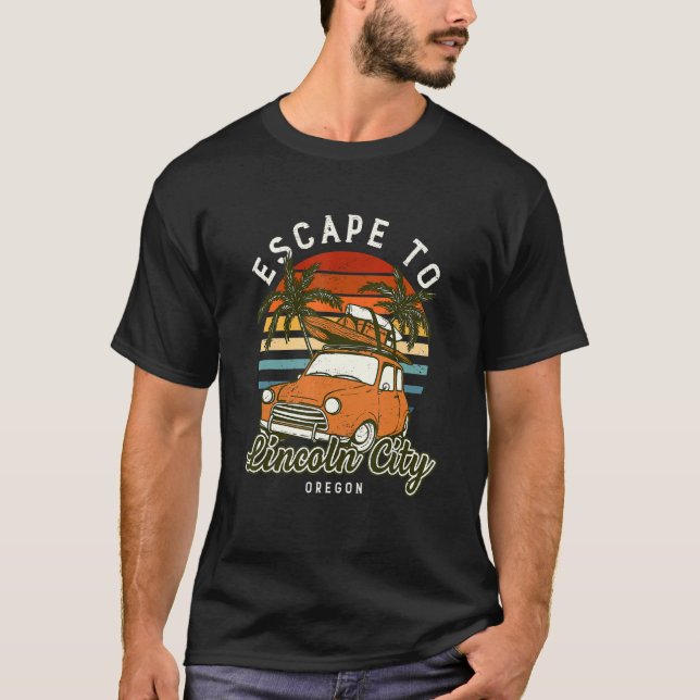 Abfahrt zum Strand von Lincoln City Oregon oder im T-Shirt (Vorderseite)