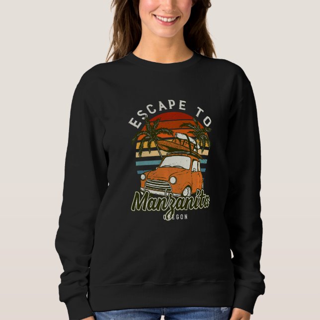 Abfahrt zum Strand von Manzanita Oregon oder Somme Sweatshirt (Vorderseite)