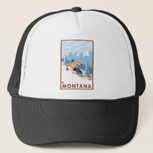 Abfahrts-Skiläufer - Montana Truckerkappe