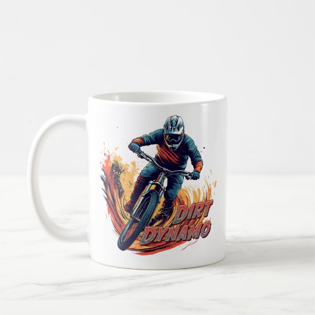 Abfahrtsgrafik und Text Kaffeetasse (Links)