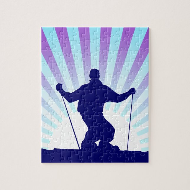 Abfahrtskier Puzzle (Vertikal)