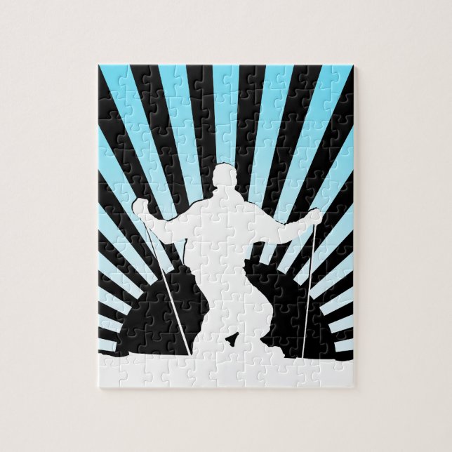 Abfahrtskier Puzzle (Vertikal)