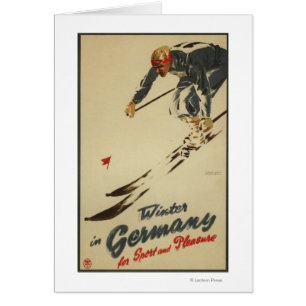 Abfahrtskiläufer - Sport und Vergnügungspromo