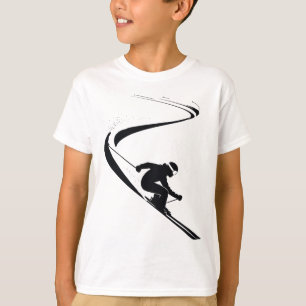 Abfahrtsläufer Skifahren Schneeberg Sport Skiliebh T-Shirt