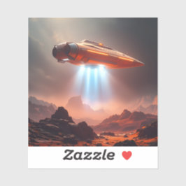 Abfahrtspunkt - Quadratisches Vinyl Aufkleber