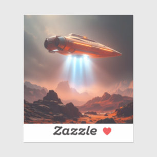 Abfahrtspunkt - Quadratisches Vinyl Aufkleber