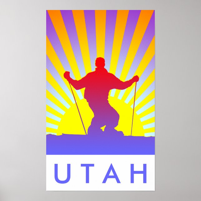 Abfahrtsski UTAH Poster (Vorne)