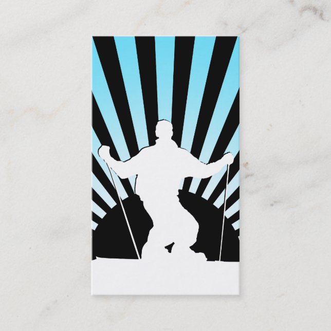 Abfahrtsski Visitenkarte (Vorderseite)