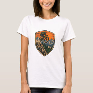 Abfahrtsweg-Abzeichen-Kunst T-Shirt