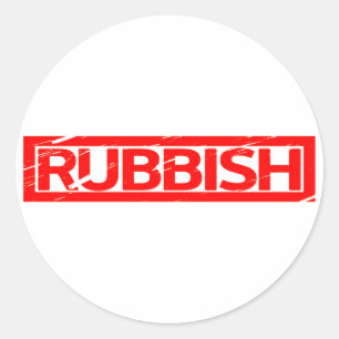 Abfall-Briefmarke Runder Aufkleber