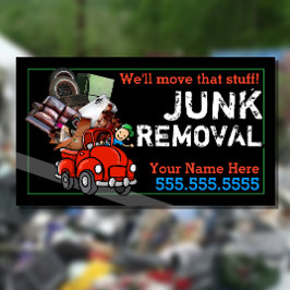 Abfall Hauling Junk Entfernen des roten Vintagen L Visitenkarte