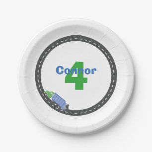 Abfall-LKW-Geburtstags-Platte Pappteller