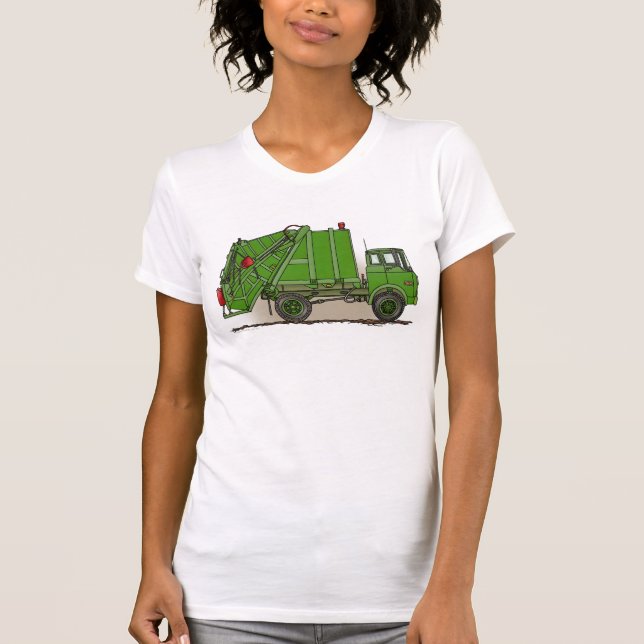 Abfall-LKW-Grün-Mädchen-T - Shirt (Vorderseite)