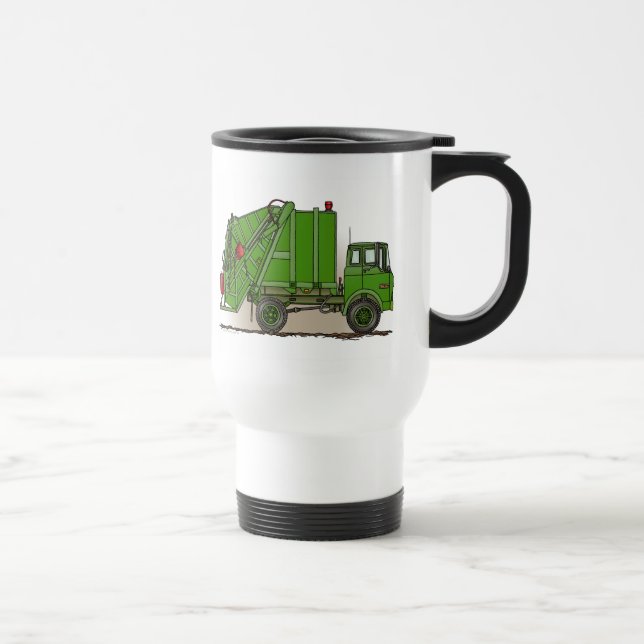 Abfall-LKW-Grün-Reise-Tasse Reisebecher (Rechts)