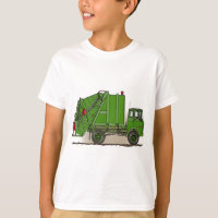 Abfall-LKW-Grün scherzt T - Shirt