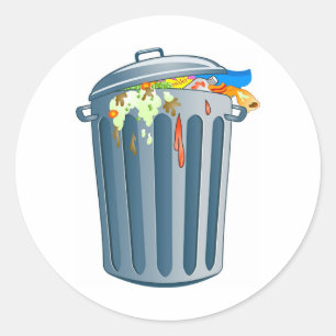 Abfall Runder Aufkleber