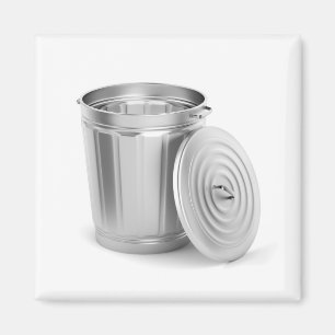 Abfallbehälter aus leerem Metall Magnet