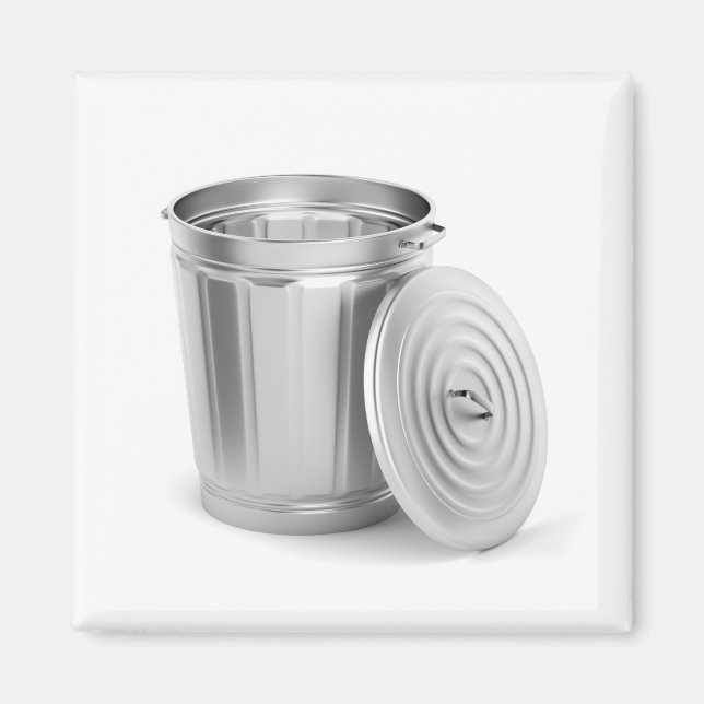 Abfallbehälter aus leerem Metall Magnet (Vorne)