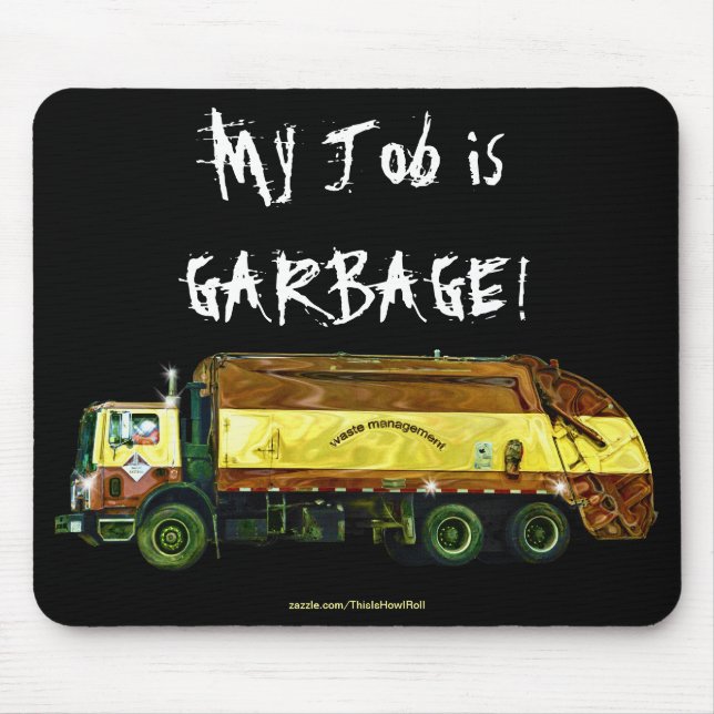ABFALLENTSORGUNG GARBAGE TRUCK Funny Art Mousepad (Vorne)