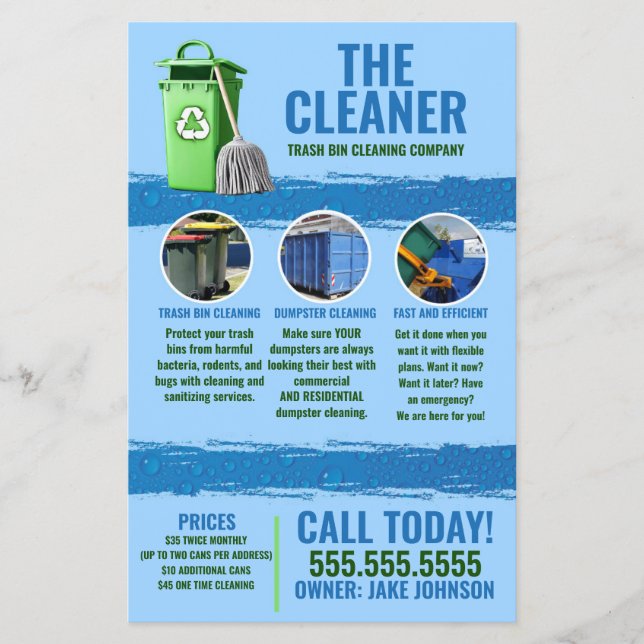 Abfallreinigung Flyer (Vorne)