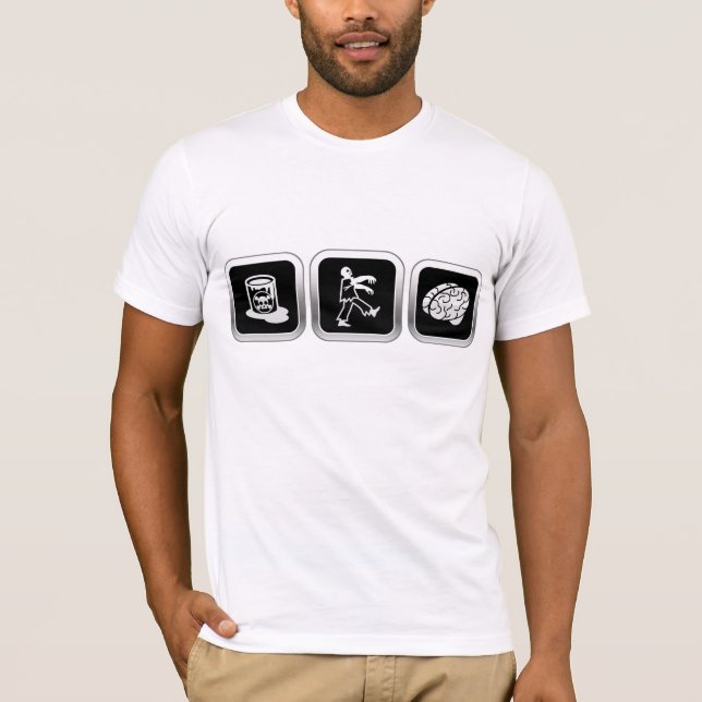 Abfallstoff-Zombie-Gehirne T-Shirt (Vorderseite)
