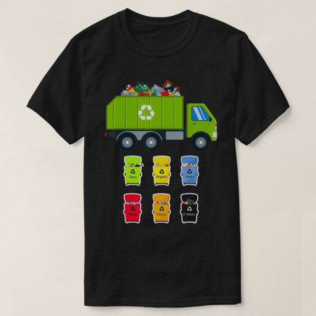 Abfallwirtschaft Recycle Müllverbrennungsanlagen M T-Shirt (Design vorne)