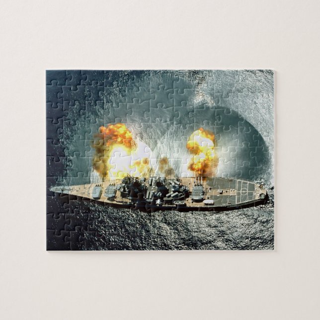 Abfeuerndes volle Breitseiten-Puzzle Puzzle (Horizontal)