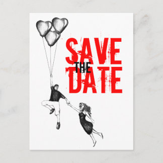 Abflug mit Liebe Ankündigungspostkarte